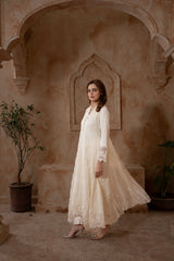 Saffiya By Manahils Stitched 3 Piece-K-113-OFF WHITE