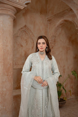 Shehr R Husn By Manahils Stitched 3 Piece-181-AQUA