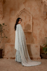 Shehr R Husn By Manahils Stitched 3 Piece-186-GREY