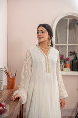 Rang Nirala By Manahils Stitched 3 Piece Formals Collection'2025-K-165-OFF WHITE