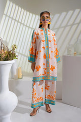 Dhaga Luxury Revival Stitched 2 Piece Summer Suit-Celestial