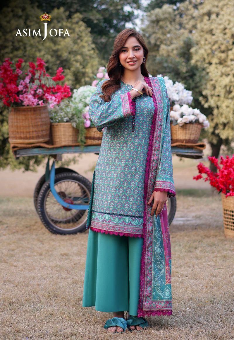 Asim Jofa Prints Unstitched Drop 1 Ajuub-17 Printed Lawn 3 Pcs