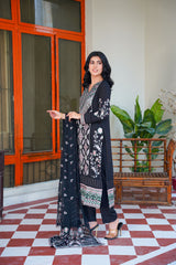 Threads & Weaves 3 PC KARANDI Embroidered Dress-KR24102