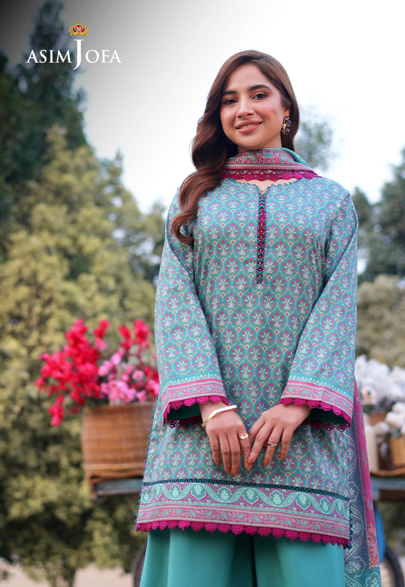 Asim Jofa Prints Unstitched Drop 1 Ajuub-17 Printed Lawn 3 Pcs