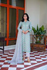 Threads & Weaves 3 PC KARANDI Embroidered Dress-KR24103