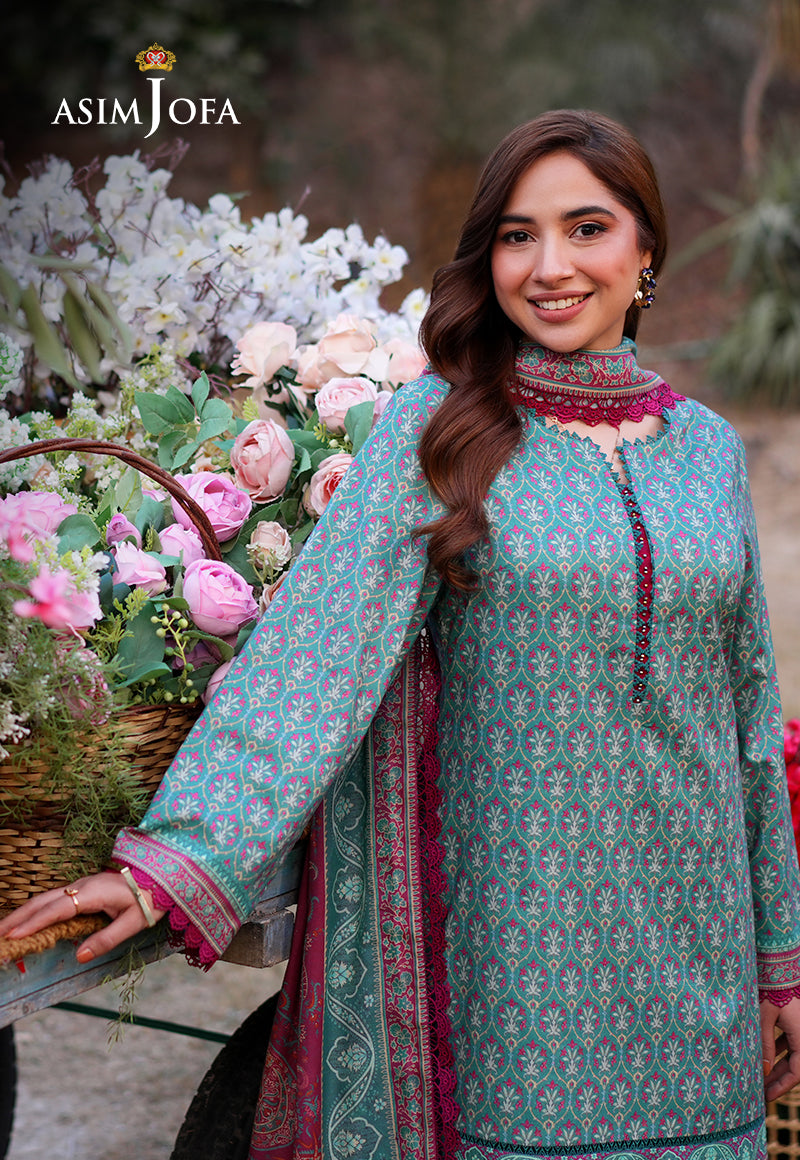 Asim Jofa Prints Unstitched Drop 1 Ajuub-17 Printed Lawn 3 Pcs