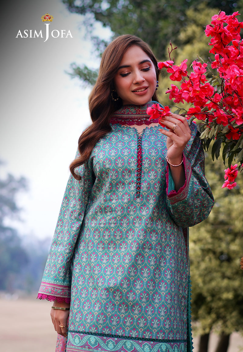 Asim Jofa Prints Unstitched Drop 1 Ajuub-17 Printed Lawn 3 Pcs