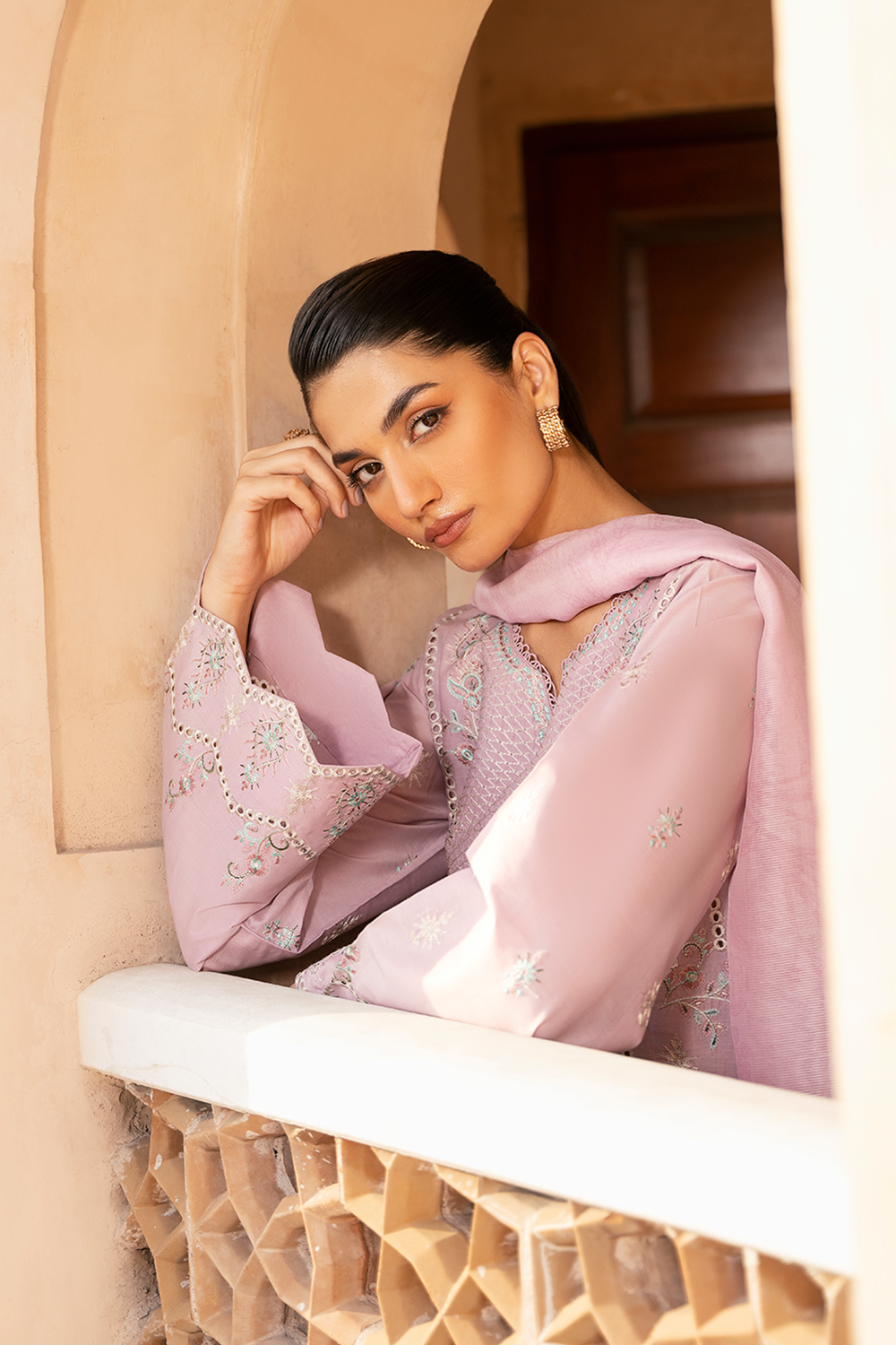 Mizaj By Esra Stitched 3 Piece Luxury Lawn Collection-LX-24-13