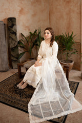 Shehr R Husn By Manahils Stitched 3 Piece-182-OFF WHITE