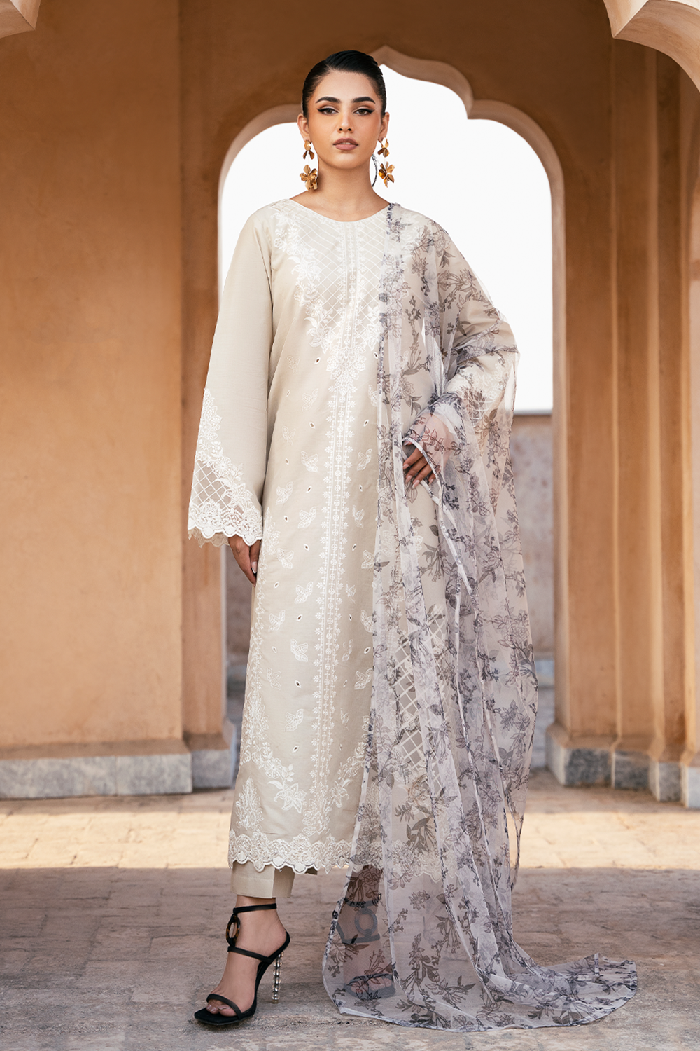 Mizaj By Esra Stitched 3 Piece Luxury Lawn Collection-LX-24-11