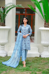 Threads & Weaves 3 PC KARANDI Embroidered Dress-KR24106