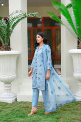 Threads & Weaves 3 PC KARANDI Embroidered Dress-KR24106