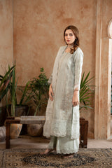 Shehr R Husn By Manahils Stitched 3 Piece-182-PASTEL GREEN