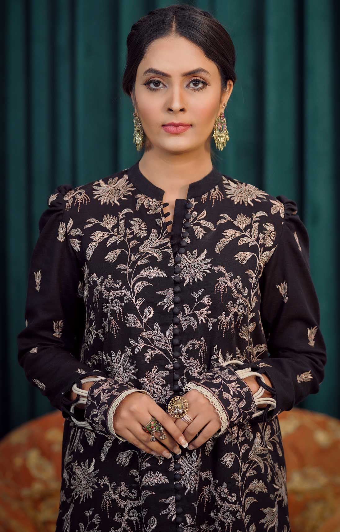 Moksh By Aayra Unstitched Winter Collection'2025-Black