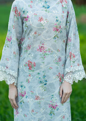 Printkari By Sardinia Unstitched 3 Piece Lawn Collection-Silver Bush