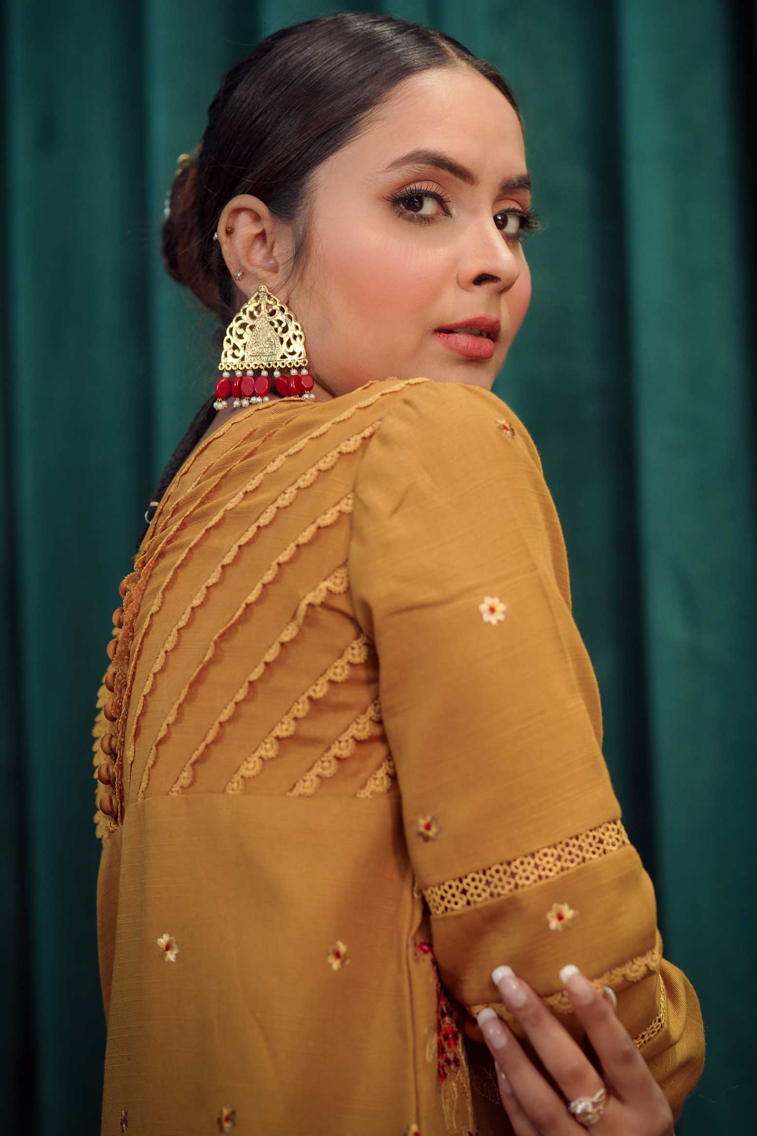 Moksh By Aayra Unstitched Winter Collection'2025-Mustard