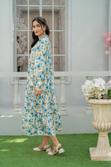 Mahroo Stitched Khaddar Maxi Collection'2025-T-FRK-008