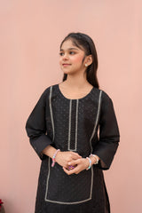 Khayat Stitched 2 Piece Lawn Kids Collection'2025-Black