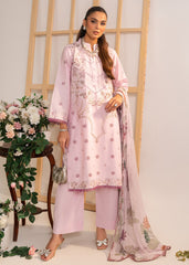 Meerak Stitched 3 Piece Emb Solid Summer Suit-Haniya