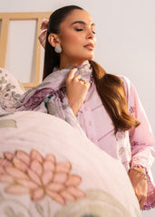 Meerak Stitched 3 Piece Emb Solid Summer Suit-Haniya