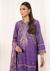 Meerak Stitched 3 Piece Emb Solid Summer Suit-Nawal