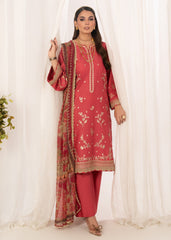 Meerak Stitched 3 Piece Emb Solid Summer Suit-Reem