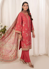 Meerak Stitched 3 Piece Emb Solid Summer Suit-Reem