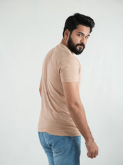 Mercato Round Neck Beige Shirt