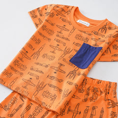 Kjunction Boys Half Sleeves 2 Piece Suit (8285)