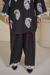 Aayra Stitched 2 Piece Emb Lawn Suit-DL008SP1-Blk