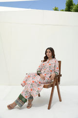 Preet Print Edit By Suitsu Stitched Summer Suit-Zaha Pastel Flora