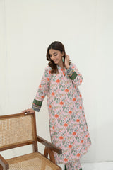 Preet Print Edit By Suitsu Stitched Summer Suit-Zaha Pastel Flora