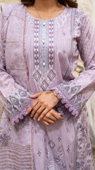 Dressline Launching New Unstitched  3 Pcs Premium Chikankari Emb Digital Printed Lawn Collection