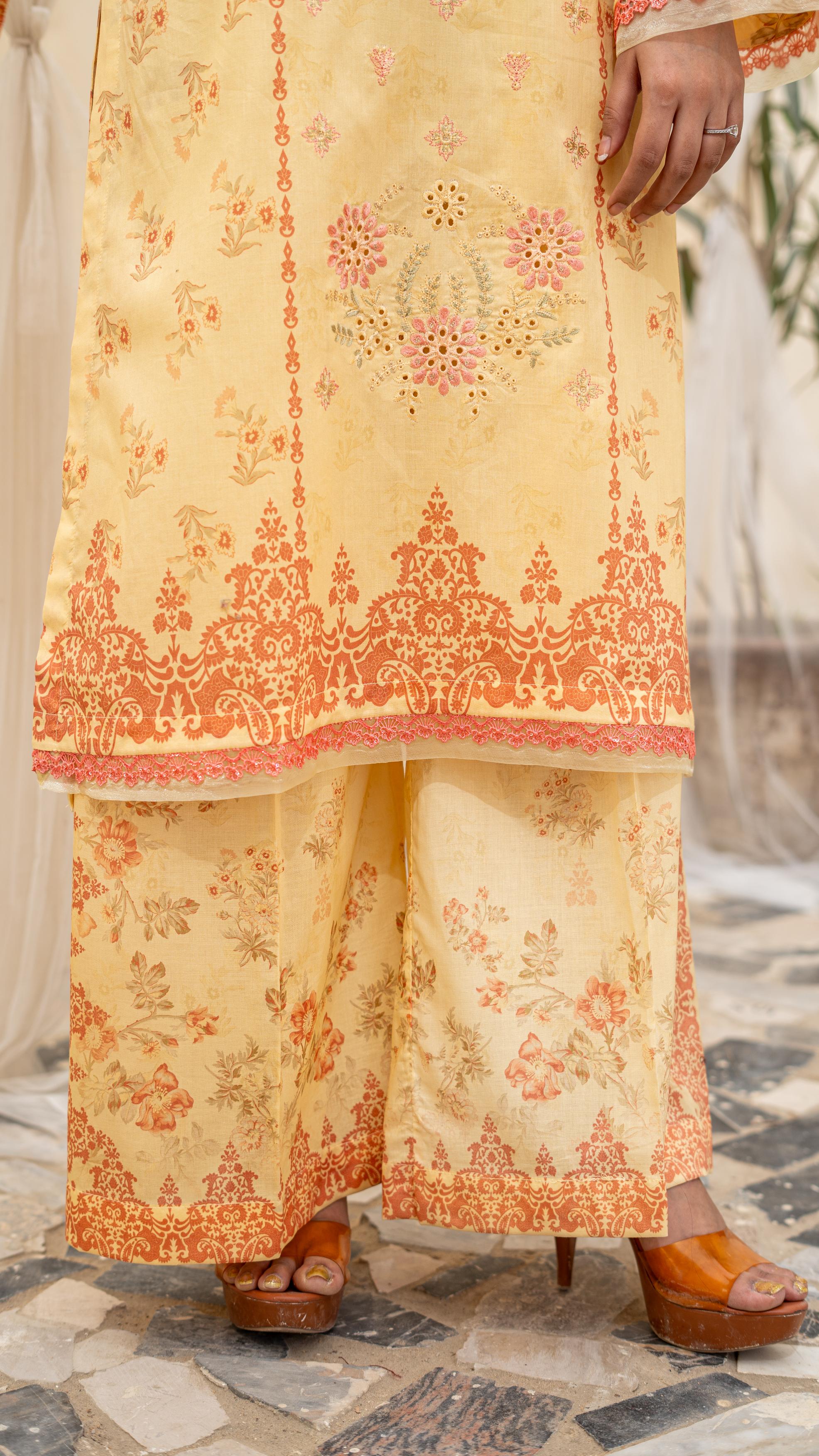 Dressline Launching New Unstitched  3 Pcs Premium Chikankari Emb Digital Printed Lawn Collection