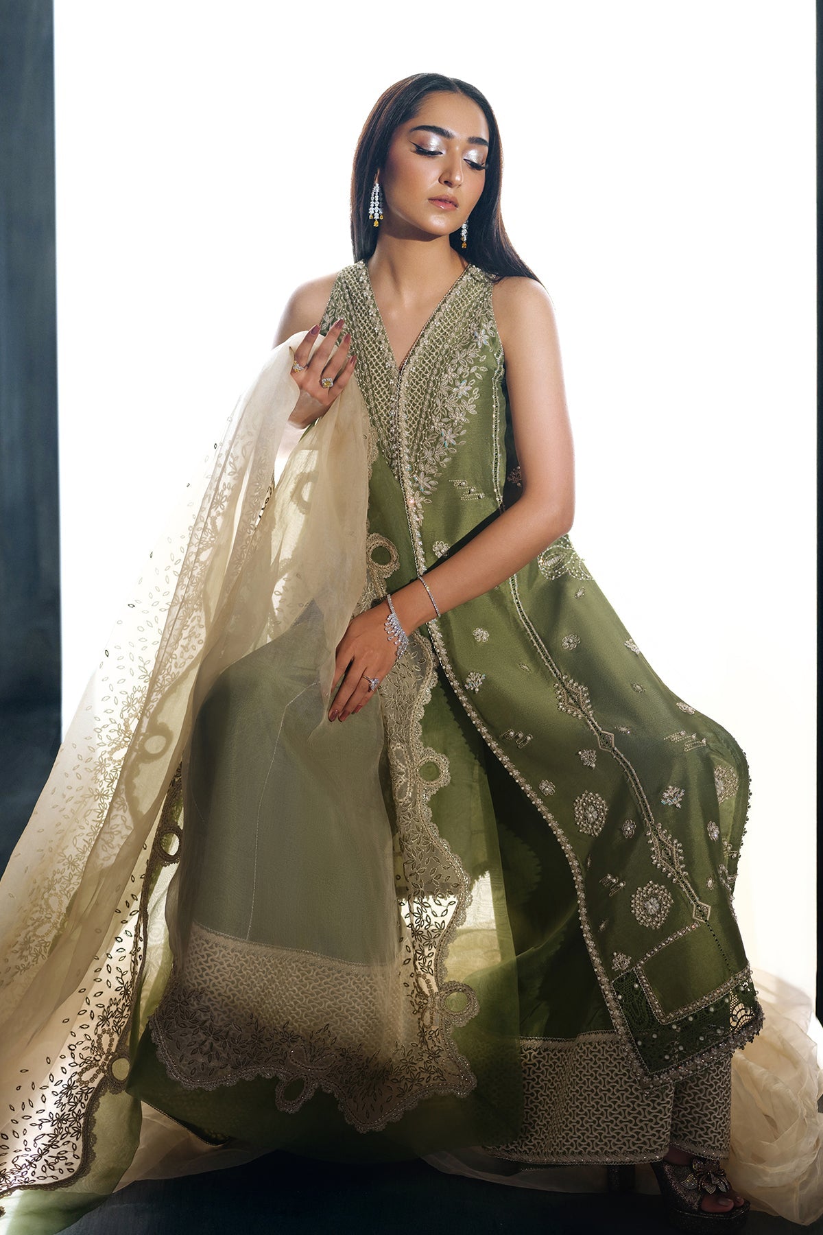 Silk Pret A Porter By Nyra Unstitched 3 Piece Festive Collection'2025-Bella