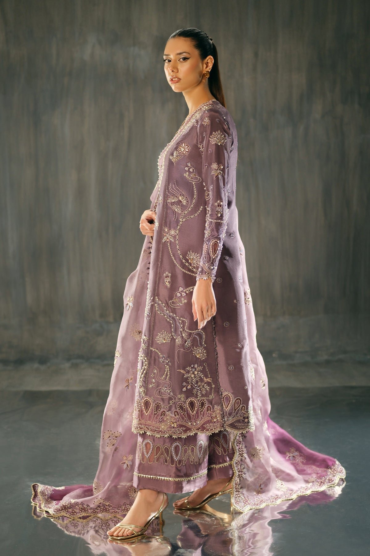 Silk Pret A Porter By Nyra Unstitched 3 Piece Festive Collection'2025-Lilly