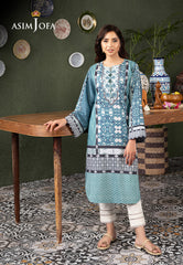 Asim Jofa Outfit Of The Day Ajod-03 Printed Lawn Silk 1 Pc