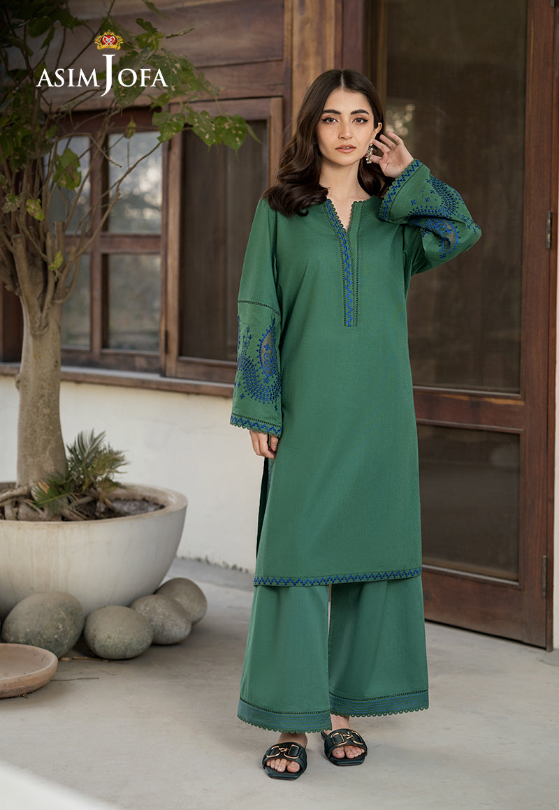 Asim Jofa Essential Pret Drop 6 Ajpb-116 Embroidered Cambric 2 Pcs