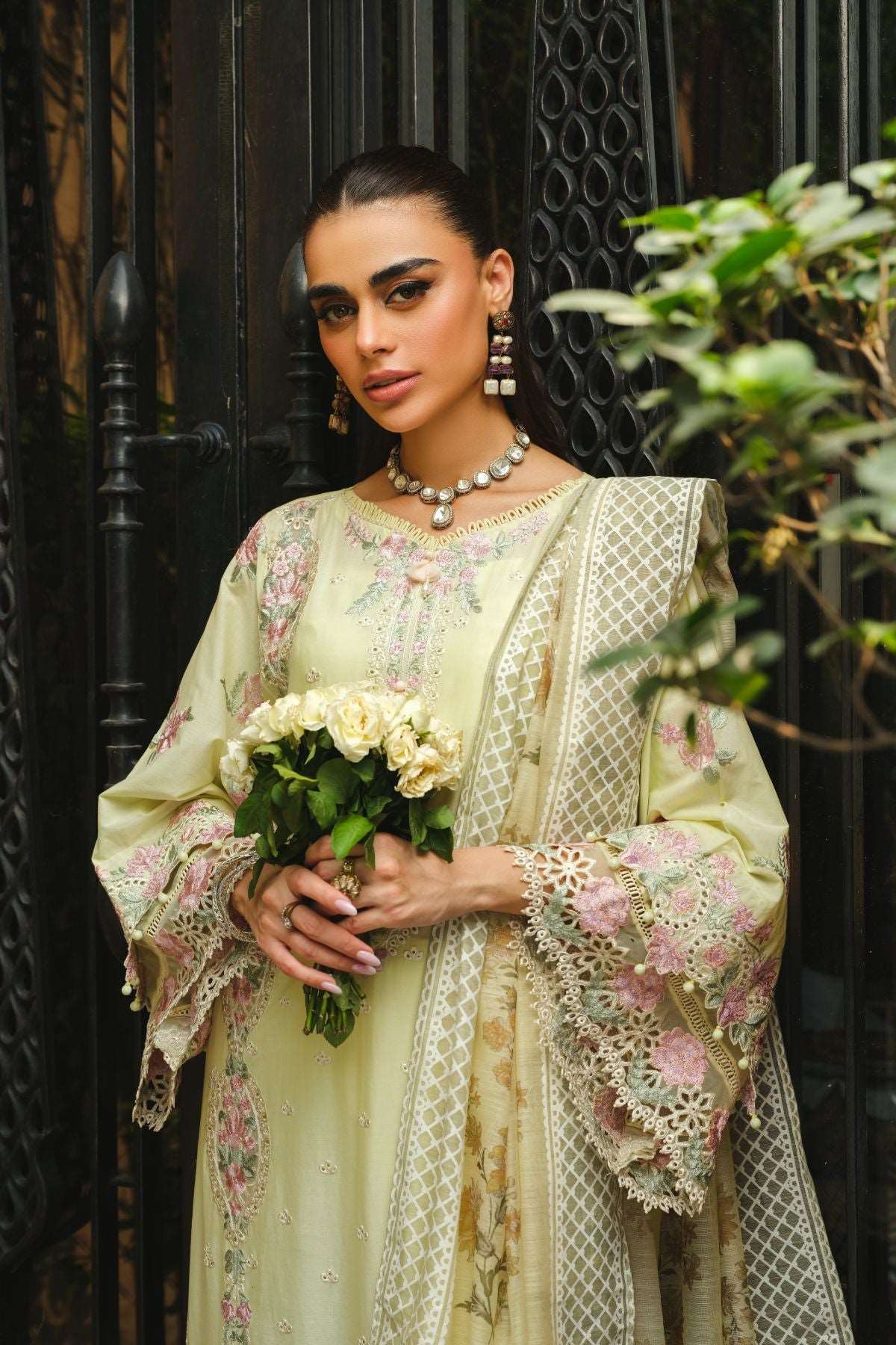 La Gardenia Paras By Pasha Unstitched 3 Piece Emb Lawn Collection'2024-PR4: Daffodil Dew