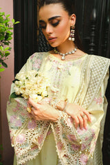 La Gardenia Paras By Pasha Unstitched 3 Piece Emb Lawn Collection'2024-PR4: Daffodil Dew