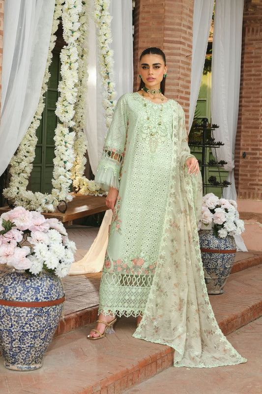 La Gardenia Paras By Pasha Unstitched 3 Piece Emb Lawn Collection'2024-PR6: Blissful Breeze