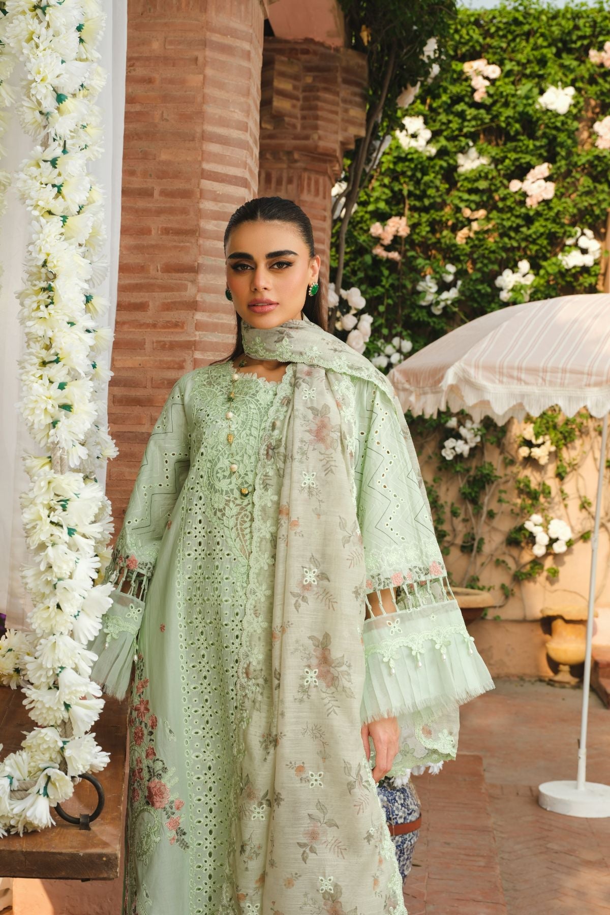 La Gardenia Paras By Pasha Unstitched 3 Piece Emb Lawn Collection'2024-PR6: Blissful Breeze