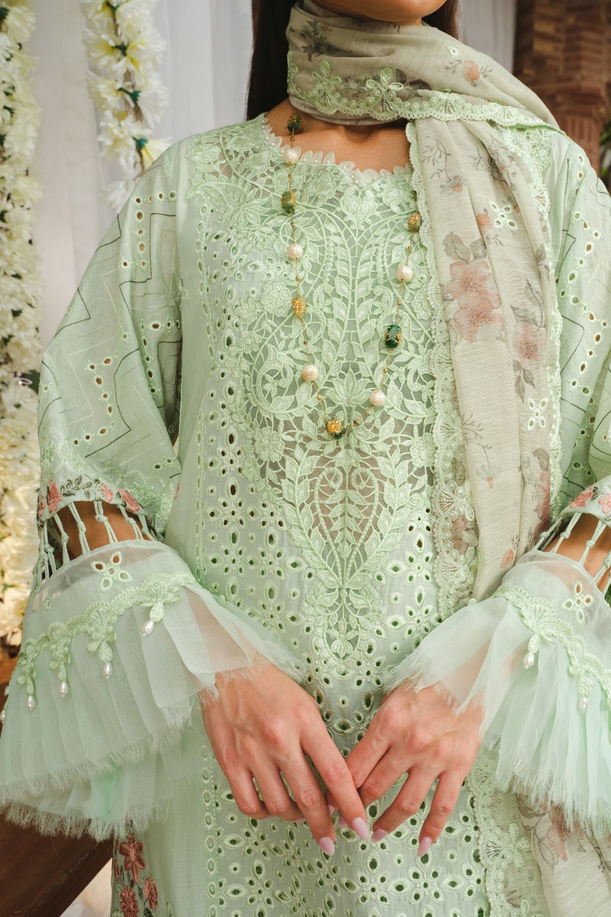 La Gardenia Paras By Pasha Unstitched 3 Piece Emb Lawn Collection'2024-PR6: Blissful Breeze