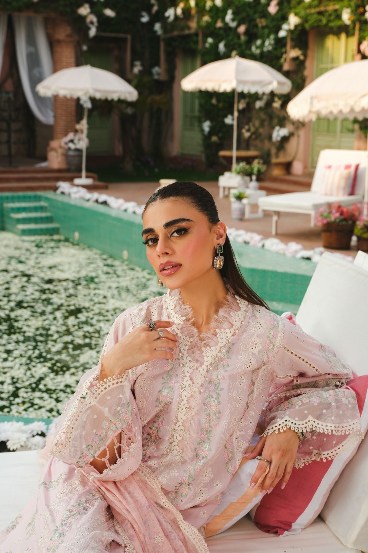 La Gardenia Paras By Pasha Unstitched 3 Piece Emb Lawn Collection'2024-PR7: Lotus Bloom