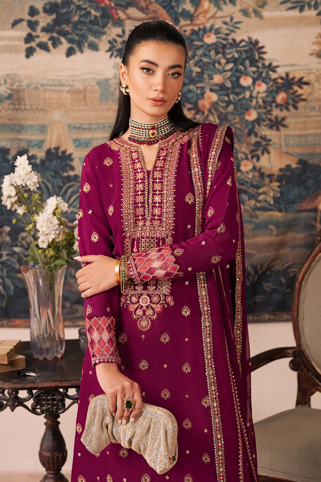 Estella By Sheenora Unstitched 3 Piece Luxury Formals Collection-RAYA