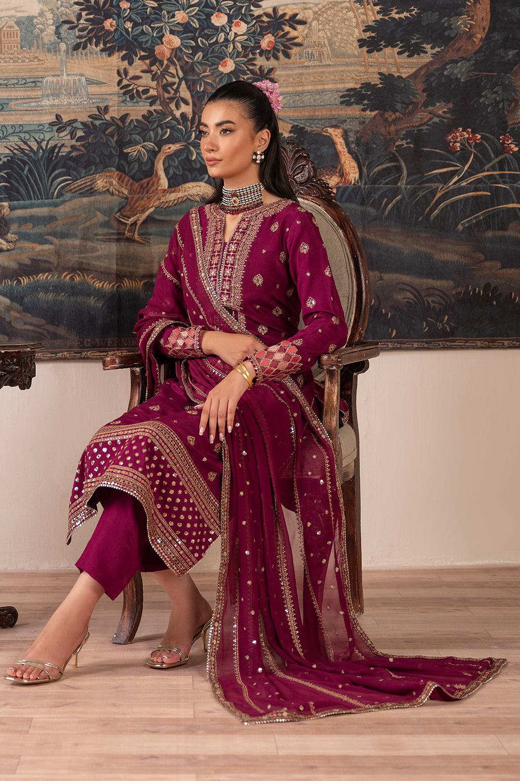 Estella By Sheenora Unstitched 3 Piece Luxury Formals Collection-RAYA