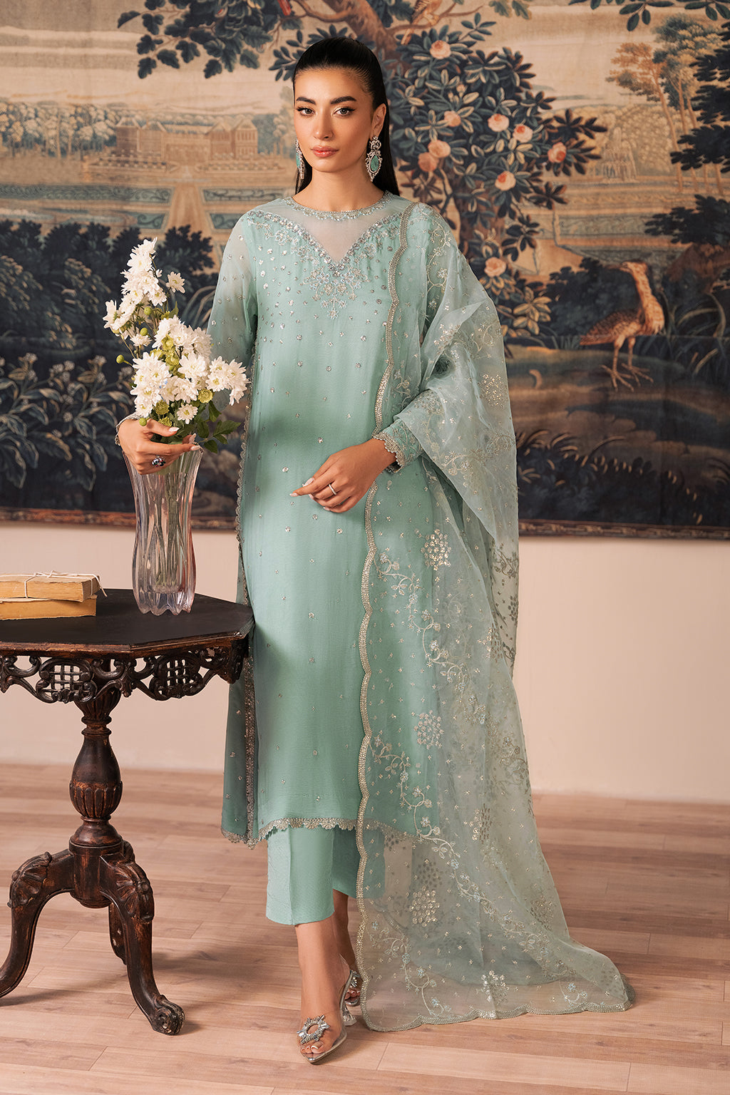 Estella By Sheenora Unstitched 3 Piece Luxury Formals Collection-SERENE