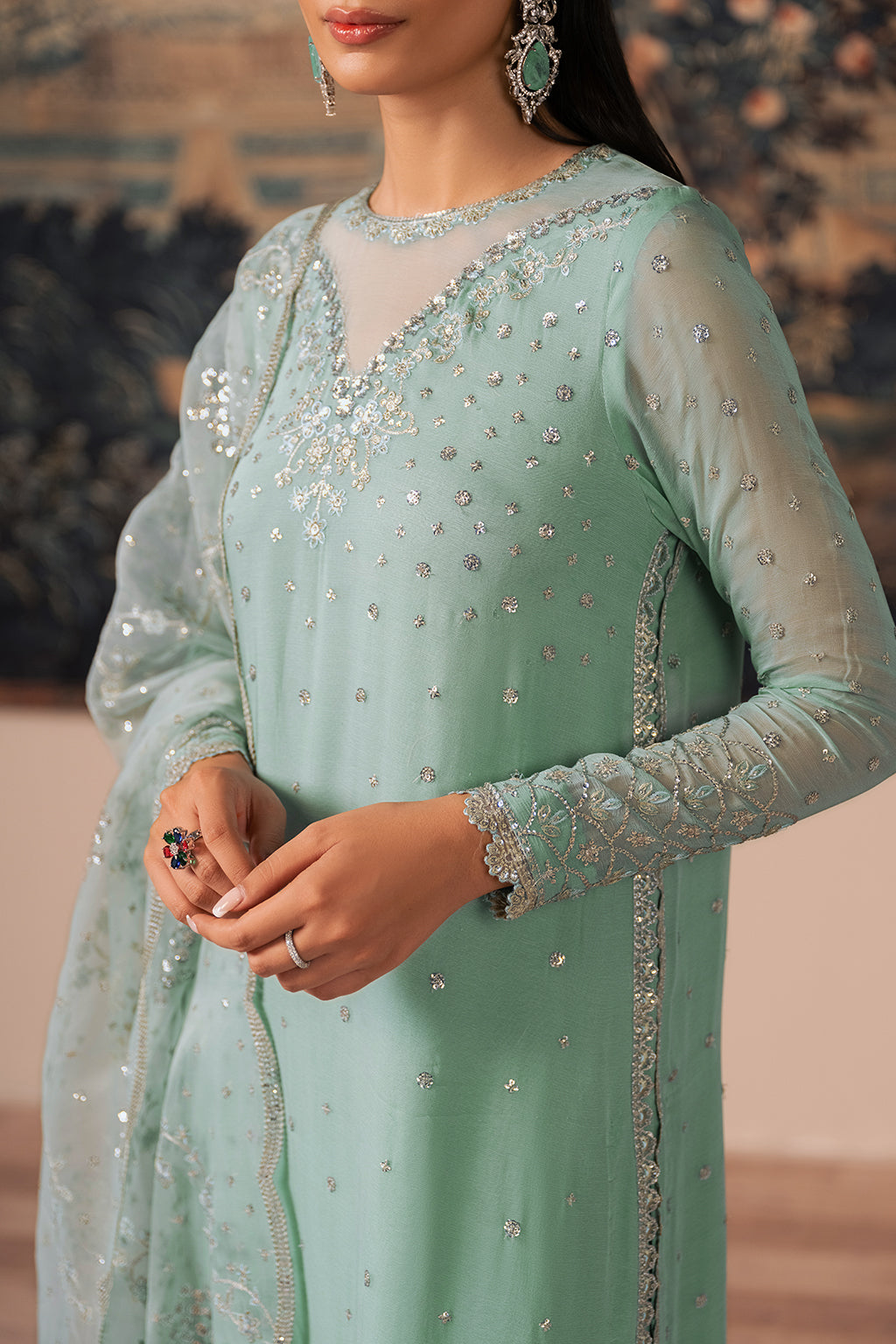 Estella By Sheenora Unstitched 3 Piece Luxury Formals Collection-SERENE