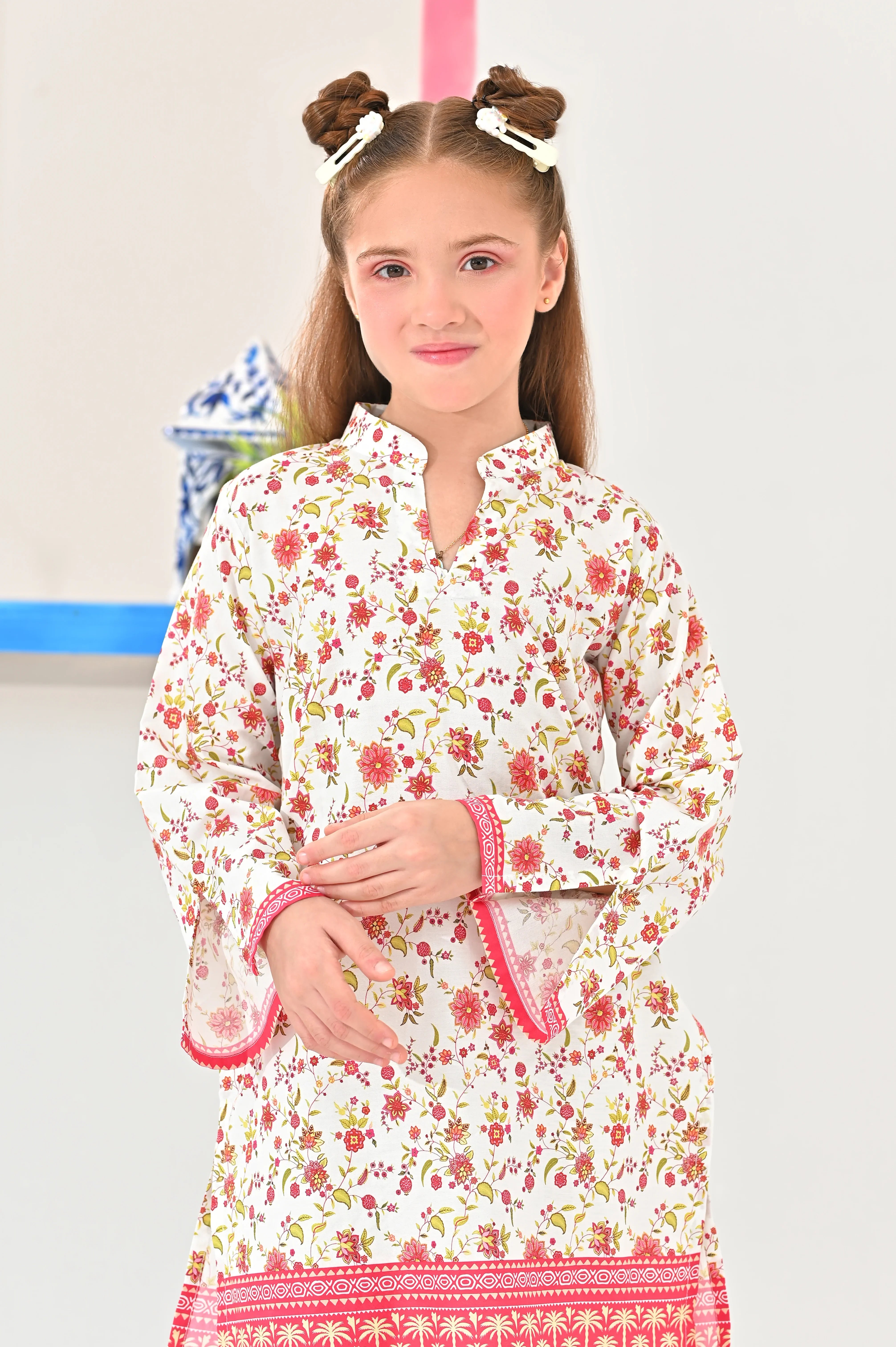 Dhaga Stitched 2 Piece Premium Cotton Lawn Kids Collection'2025-OPAL