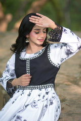 Urban Cut-Embroidered Overlay Vest-C0282